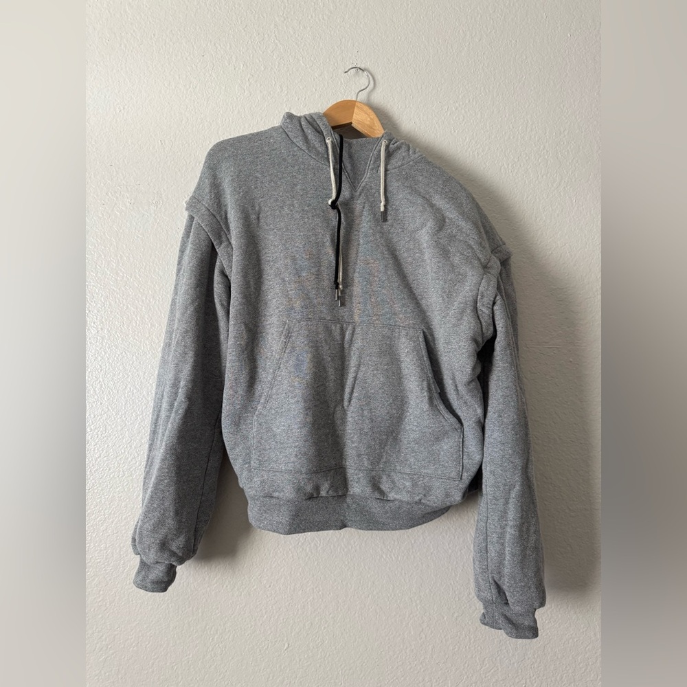 John Elliot Season 10 Modular Reversible Kake Mock Pullover Black & Gray Hoodie